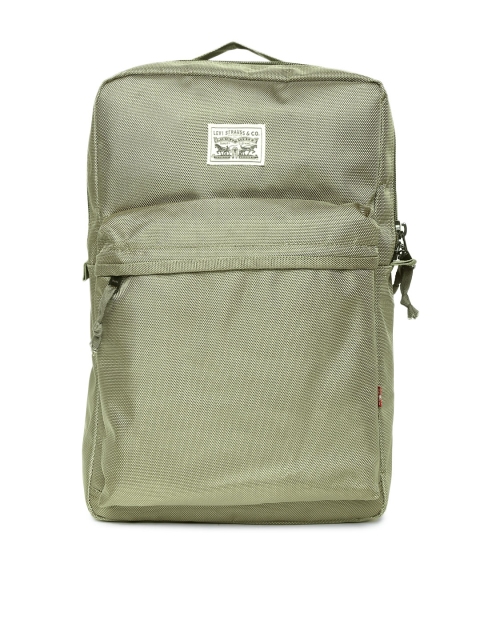 

Levis Men Olive Green Textured Backpack