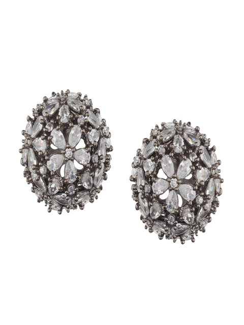 

Runjhun Grey Contemporary Studs Earrings