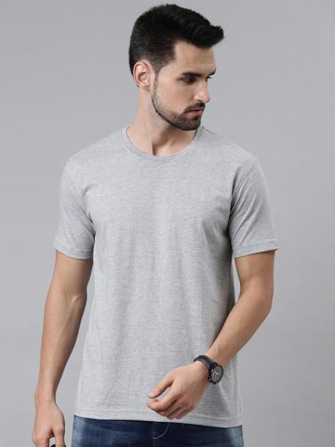 

macmerise Men Grey Bio Finish Cotton T-shirt