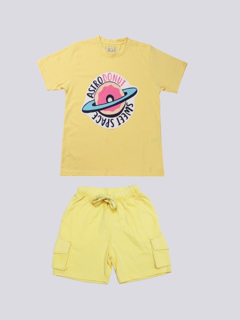 

GOJI Kids Yellow & Pink Printed Night suit