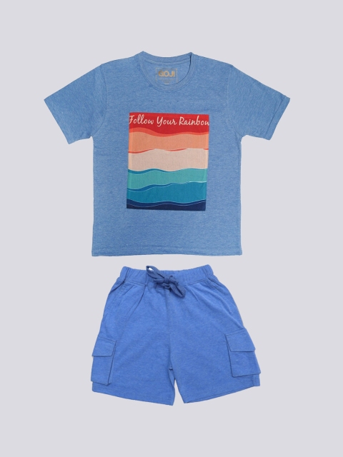 

GOJI Kids Blue & Red Printed Night suit
