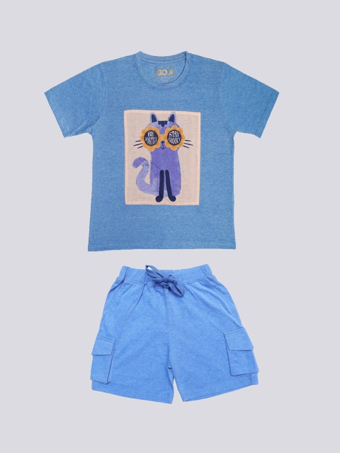 

GOJI Kids Blue Printed Night suit