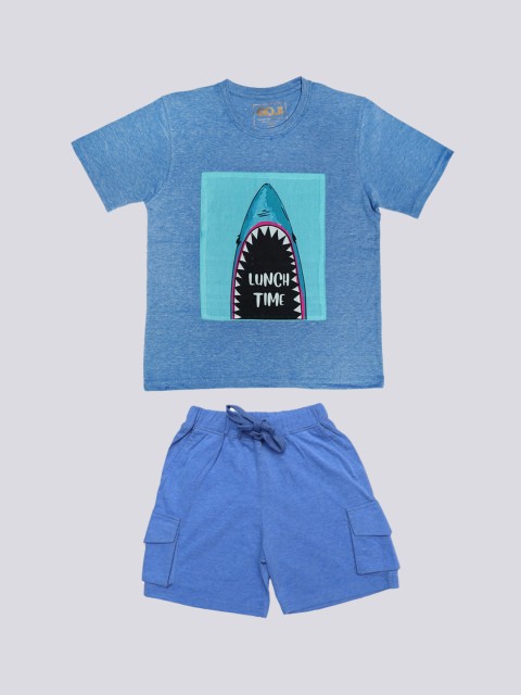 

GOJI Kids Blue Printed Night suit