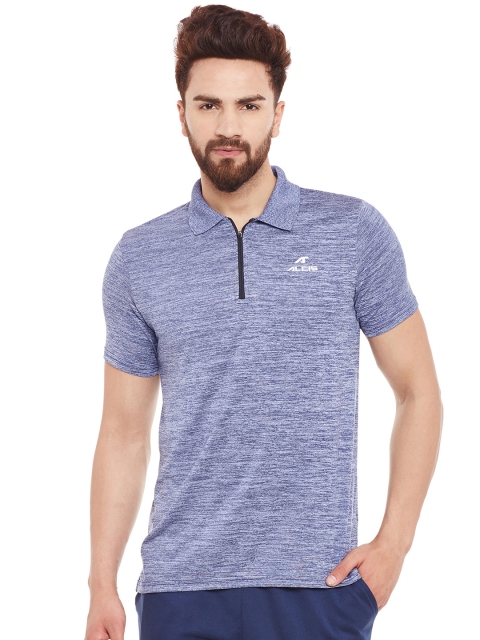 

Alcis Men Blue Classic Polo Collar T-shirt