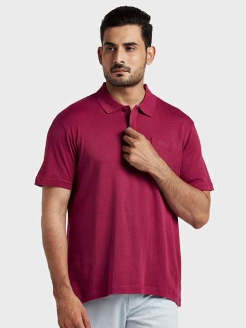 

ColorPlus Men Blue Polo Collar T-shirt