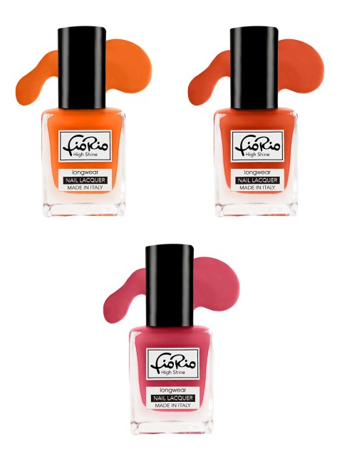 

Fiorio Set Of 3 Nail Polish, Orange
