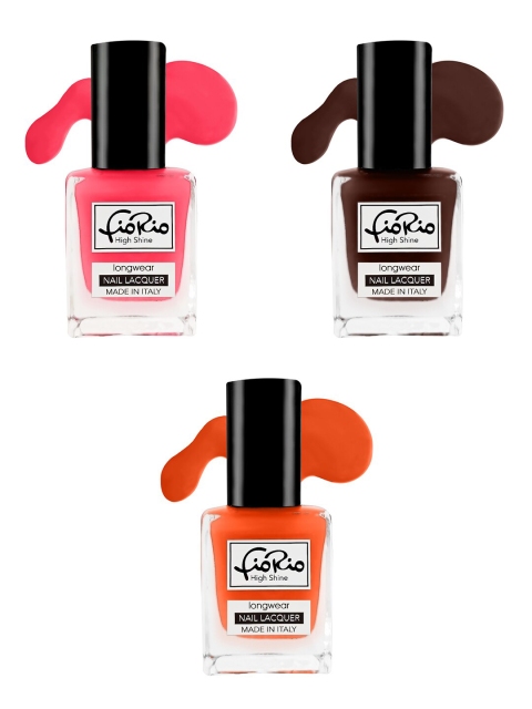 

Fiorio Set of 3 High Shine Long Lasting Nail Lacquer 11 ML, Na