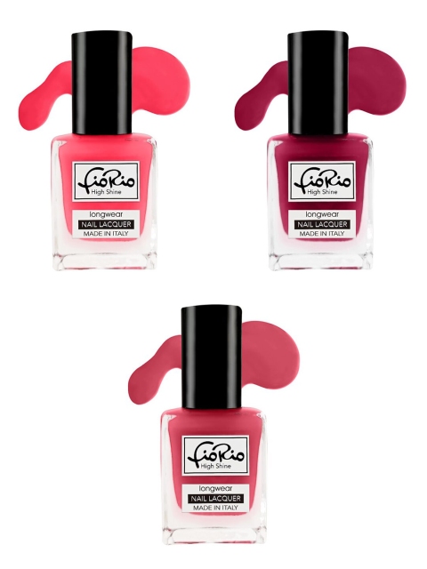 

Fiorio Set of 3 High Shine Long Lasting Nail Lacquer 11 ML, Na