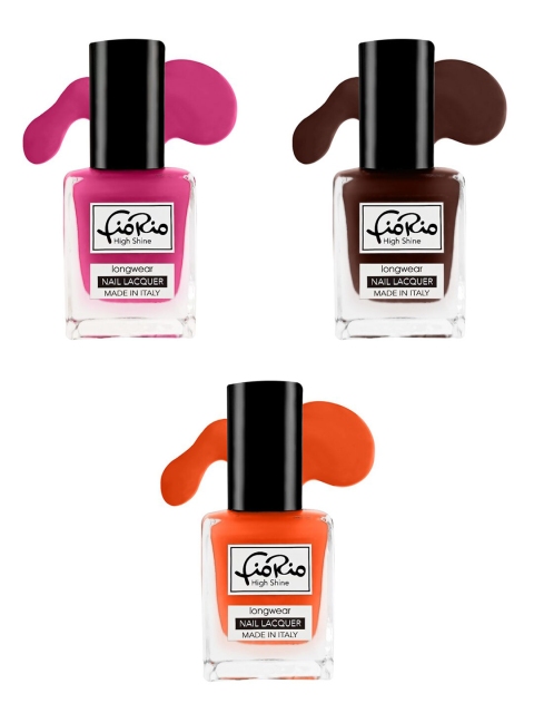 

Fiorio Women Pink Brown Set Of 3 Nail Polish