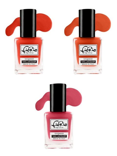 

Fiorio Set of 3 High Shine Long Lasting Nail Lacquer 11 ML, Na