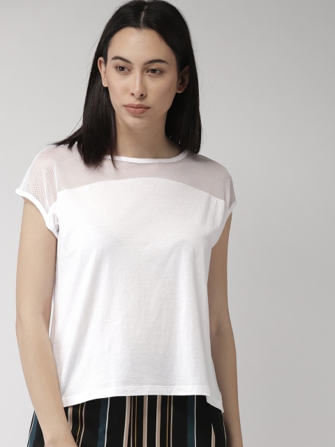 

FOREVER 21 Women White Solid Top