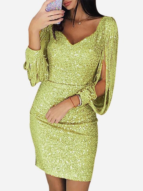 

URBANIC Yellow Sheath Dress