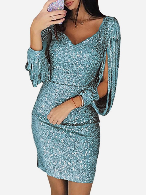 

URBANIC Blue & hydro Sheath Dress