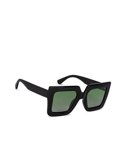 

Vincent Chase Unisex Green Lens & Black Square Sunglasses with Polarised and UV Protected Lens