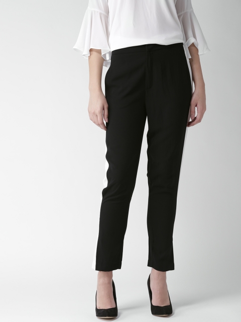 

FOREVER 21 Women Black Solid Trousers