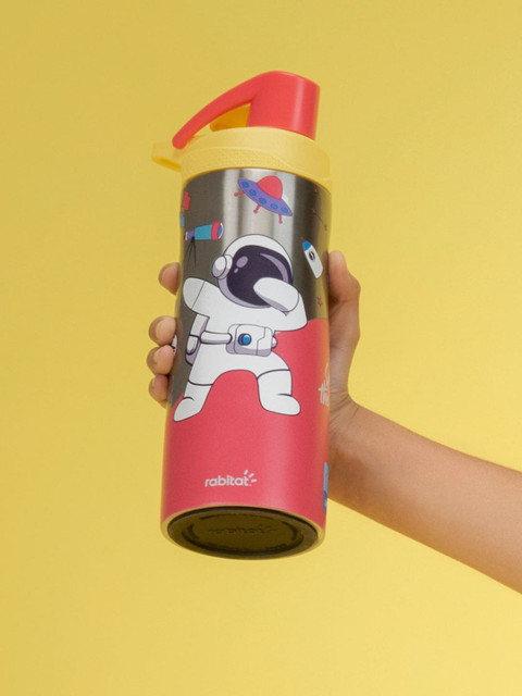 

Rabitat Kids Red & Yellow Printed BPA Free Sipper Water Bottle