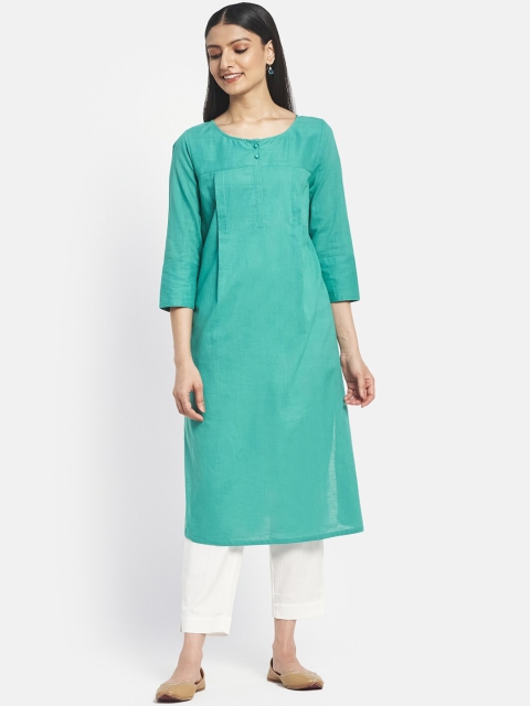 

Fabindia Women Green Kurta