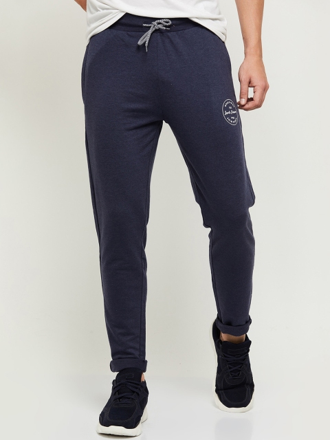 

max Men Blue Solid Track Pants