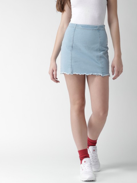 

FOREVER 21 Blue Denim Mini A-Line Skirt
