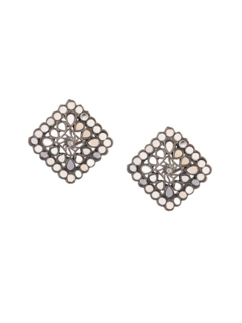 

Efulgenz Silver-Plated Classic Studs Earrings