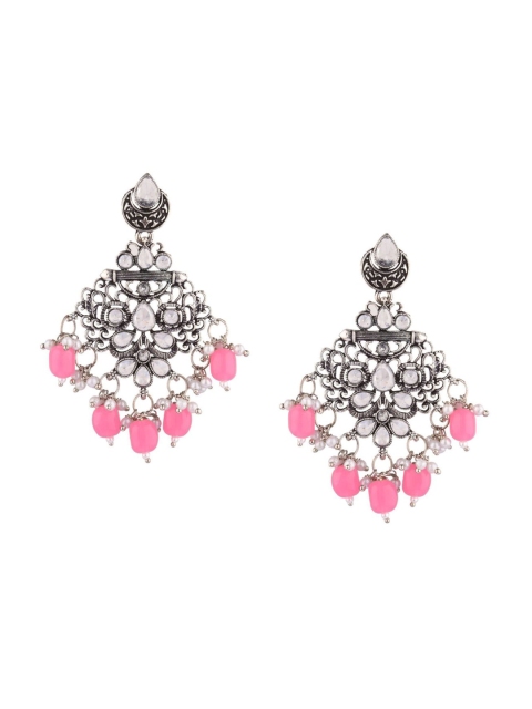 

Efulgenz womens Pink Geometric Drop Earrings