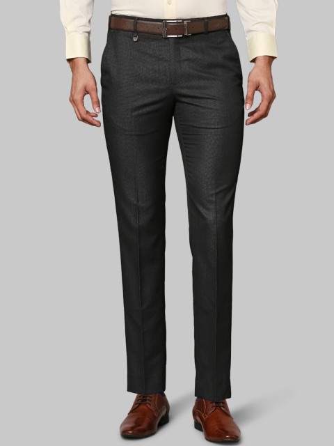 

Park Avenue Men Black Solid Slim Fit Formal Trousers