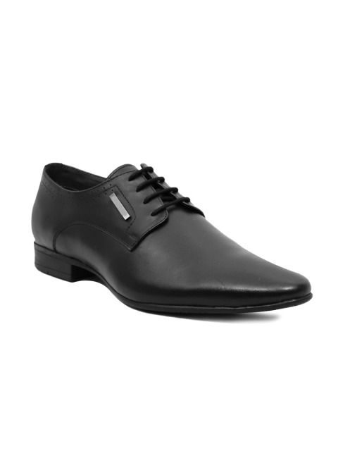 

Killer Men Black Solid Leather Formal Derbys