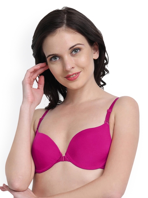 

Spiaty Women Pink Underwire Pushup Bra