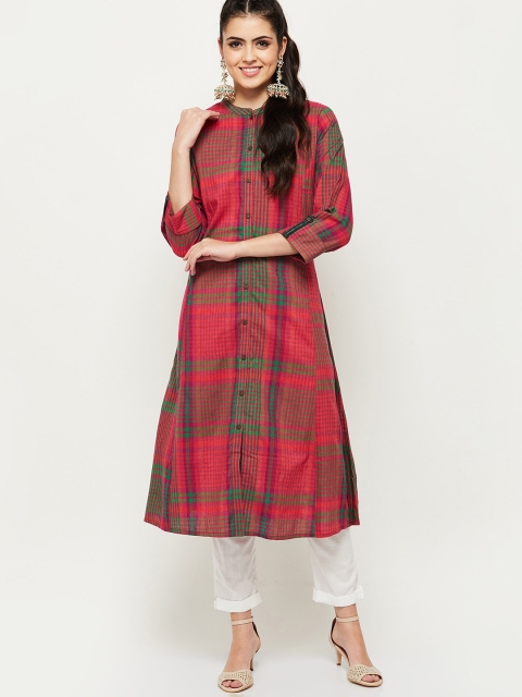 

max Women Pink Printed Kurta