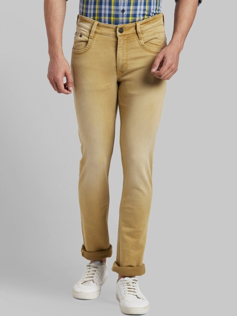 

Parx Men Khaki Tapered Fit Stretchable Jeans
