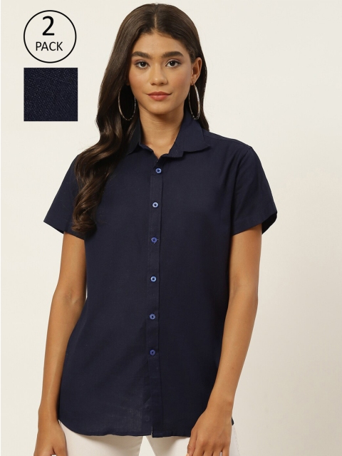 

Molcha Women Black Comfort Semiformal Shirt