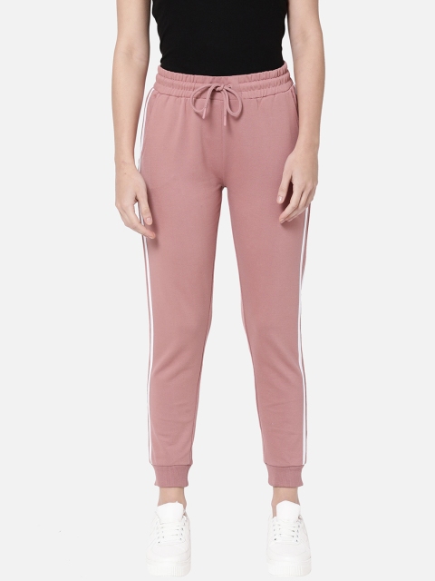 

R&B Women Pink Solid Cotton Joggers