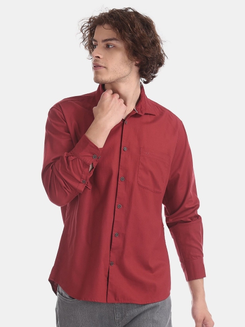 

AD By Arvind Men Red Slim Fit Casual Shirt
