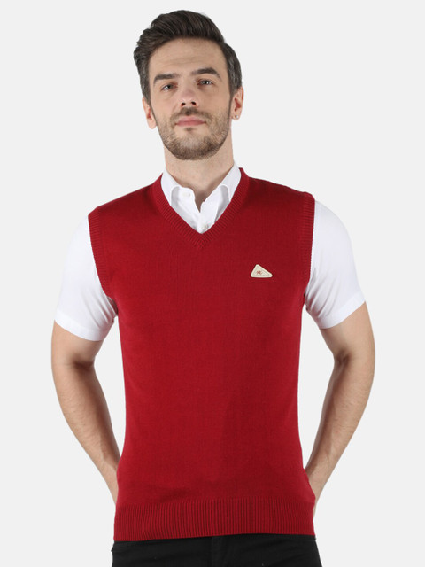 

Monte Carlo Men Maroon Sweater Vest