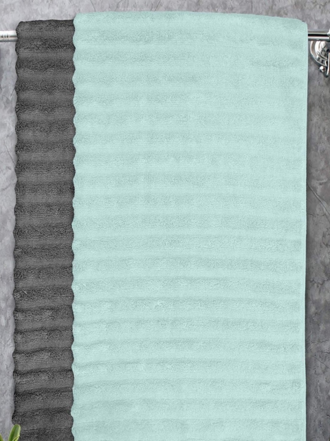 

haus & kinder Set Of 2 Sea Green Solid 500 GSM Bath Towels