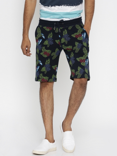 

Being Human Men Navy Printed Regular Fit Shorts, Navy blue