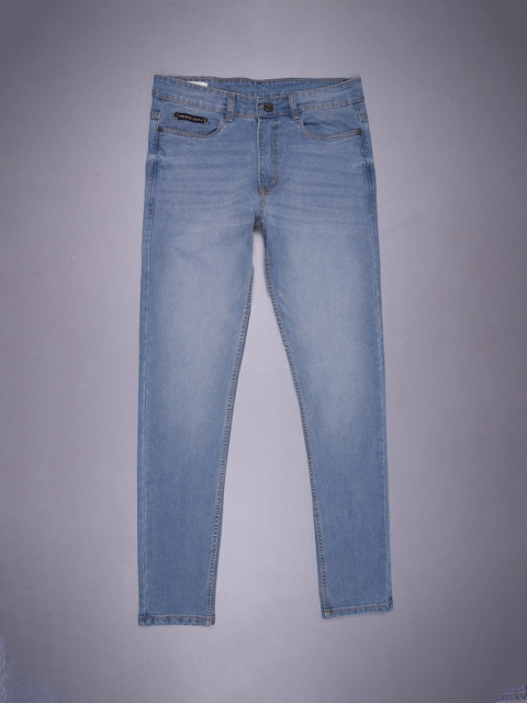 

French Crown Men Blue Slim Fit Light Fade Stretchable Jeans