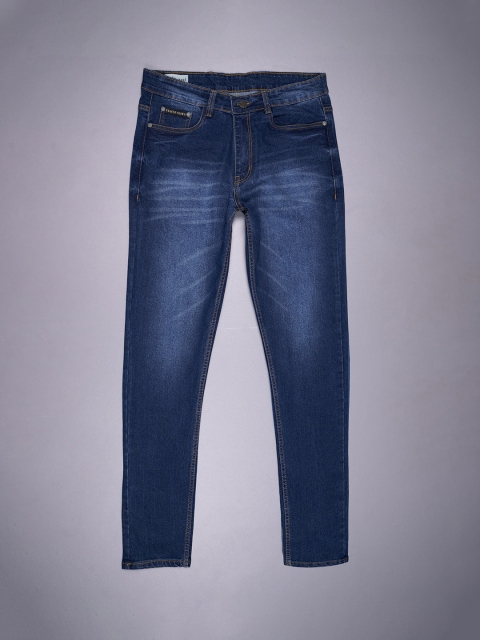 

FRENCH CROWN Men Blue Cotton Slim Fit Light Fade Stretchable Jeans