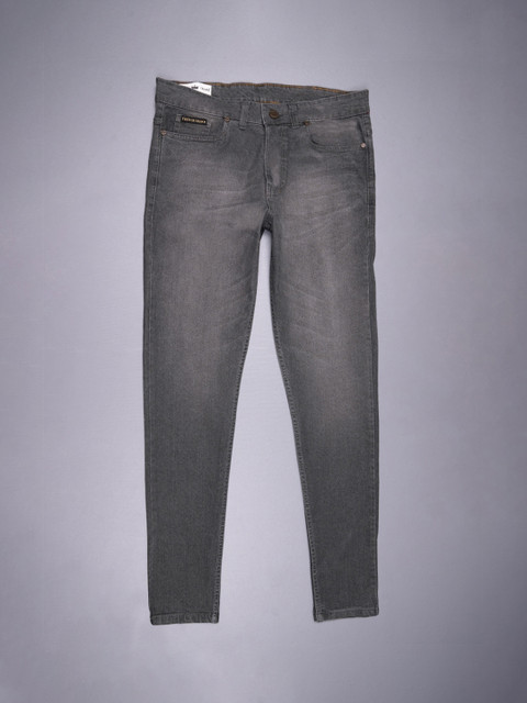 

FRENCH CROWN Men Grey Slim Fit Light Fade Stretchable Jeans