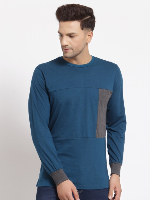 

Kalt Men Teal & Dark Grey T-shirt