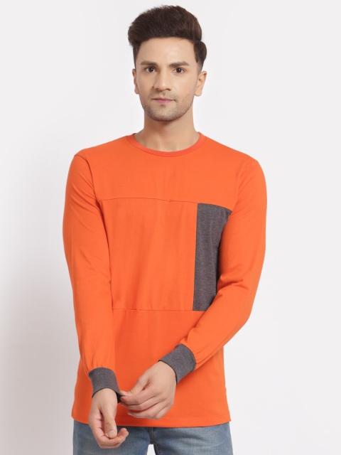 

Kalt Men Orange Cotton Blend T-shirt