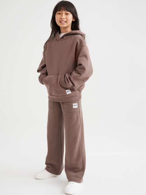 

H&M Girls Brown Loose Fit Joggers