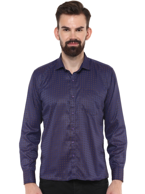 

DENNISON Men Blue Slim Fit Printed Casual Shirt