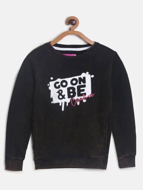 

TALES & STORIES Girls Black Printed Sweatshirt