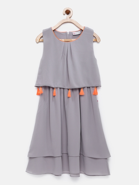 

Peppermint Girls Grey Fit and Flare Dress