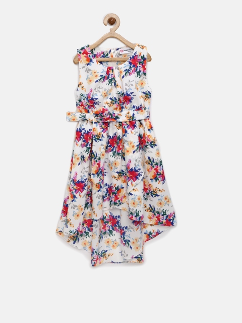 

Peppermint Girls Off-White Floral Print Fit and Flare Dress