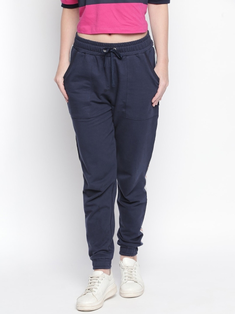 

CULT FICTION Women Navy Blue Cotton Joggers