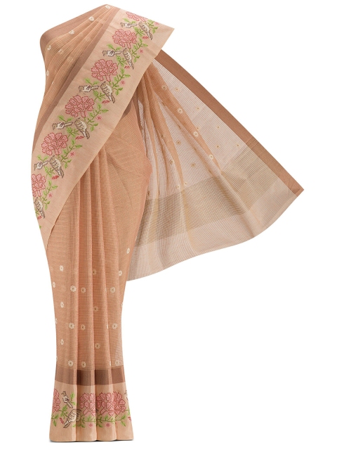 

Nalli Next Brown Ethnic Motifs Pure Cotton Kota Saree