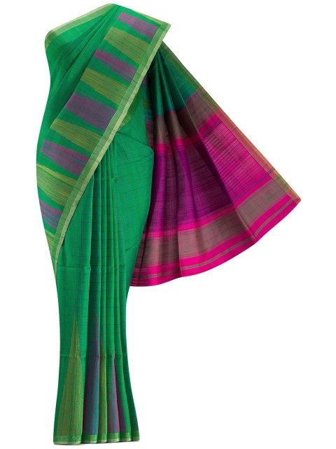 

Nalli Next Green & Violet Woven Design Silk Blend Saree