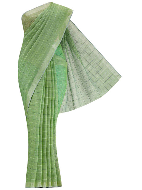 

Nalli Next Green Striped Pure Cotton Saree